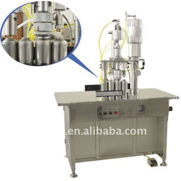 QGBS-500 Series 3-in-1 semi-automatic aerosol filling machine